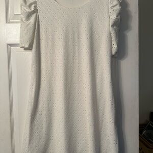 MSK White Eyelet Dress